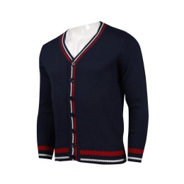 CAR032 Design Contrast Collar Cardigan Jacket 2/32 50% Wool 50% Acrylic 399g Cold Jacket Manufacturer CAR032 Design Contrast Collar Cardigan Jacket 2/32 50% Wool 50% Acrylic 399g Cold Jacket Manufacturer